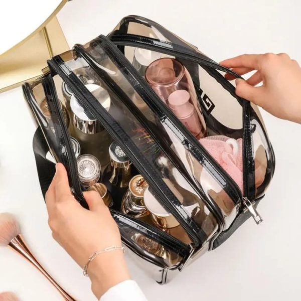 Transparent Waterproof Makeup Storage Pouch Cosmetic Organizer Beauty Case